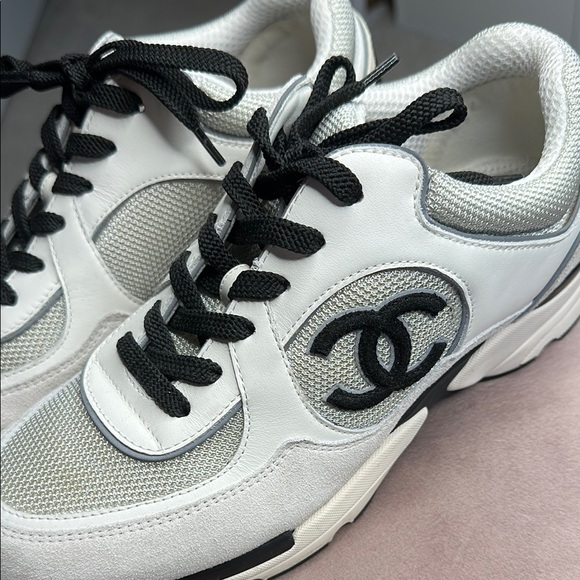 CHANEL Monochrome Athletic Sneakers - Picture 1 of 4